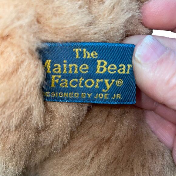 Maine Bear Factory Plush Teddy Bear Stuffed Animal Nursery Pink Ribbon 16" - Picture 9 of 11